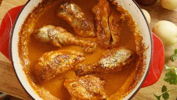 Traditional French dish chicken moutarde recipe