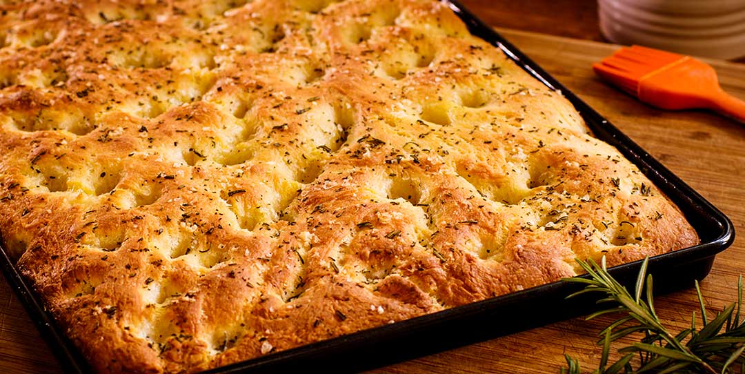 Focaccia with Rosemary and Olive Oil (With Video)