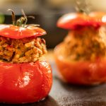 Stuffed tomatoes with meat