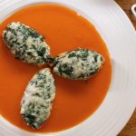 Malfatti - Cheesy Italian Dumplings with spinach and tomato sauce