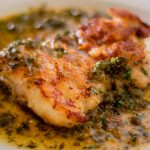 Chicken Piccata with a Parmesan Crust