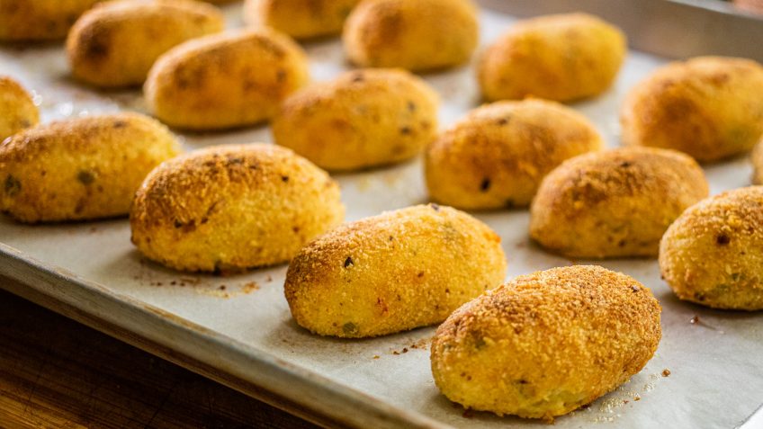 Pan Fried Italian Potato Croquettes