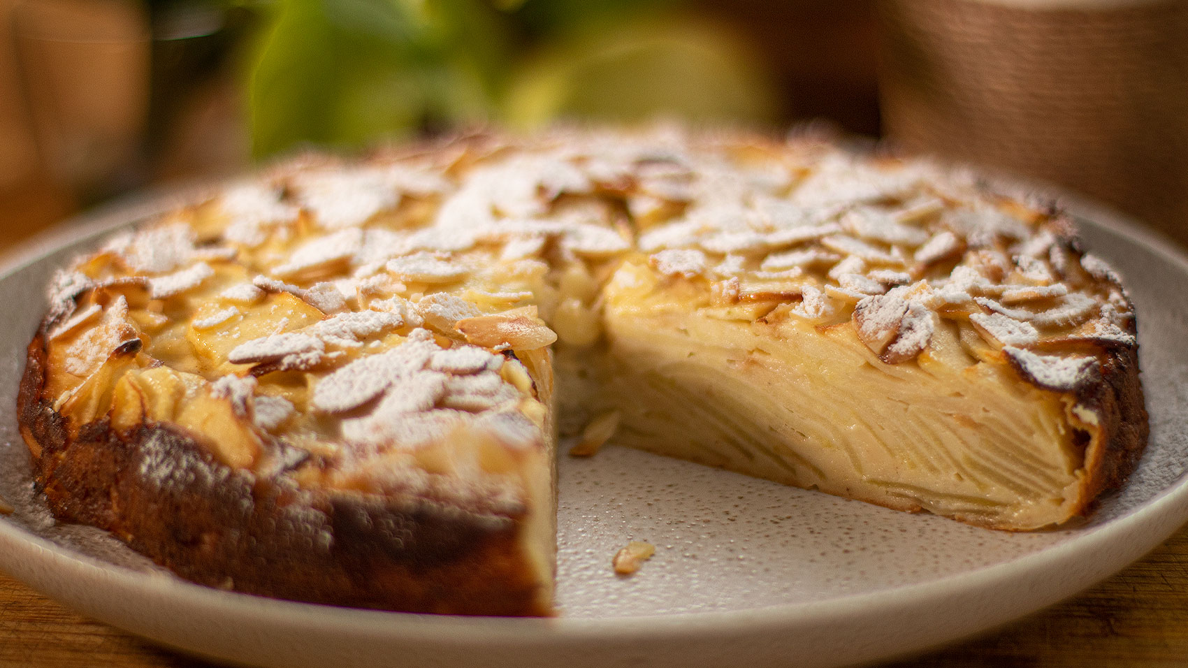 Irish Apple Cake with Custard Sauce