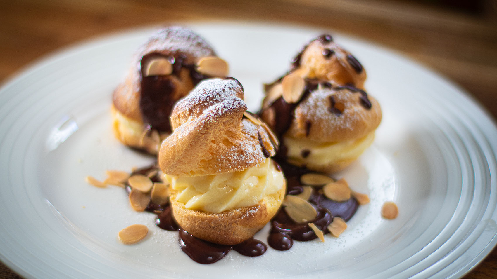 Profiteroles with Hot Chocolate Sauce - Easy Meals with Video Recipes ...