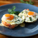 Fried Eggs and Salmon Muffins
