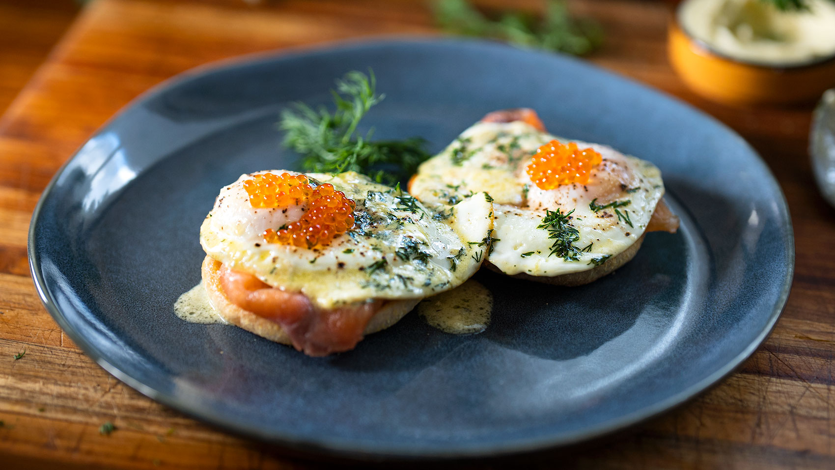 Fried Eggs and Salmon Muffins - Easy Meals with Video Recipes by