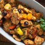 Healthy Mediterranean Chicken with Cherry Tomatoes and Olives
