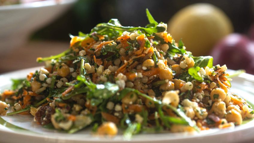 Deliciously Healthy Moroccan Chickpea & Couscous Salad