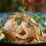 Baked Cod and Rice with an Asian twist