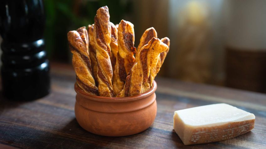 Perfect Party Cheese Twists with Dijon & Parmesan