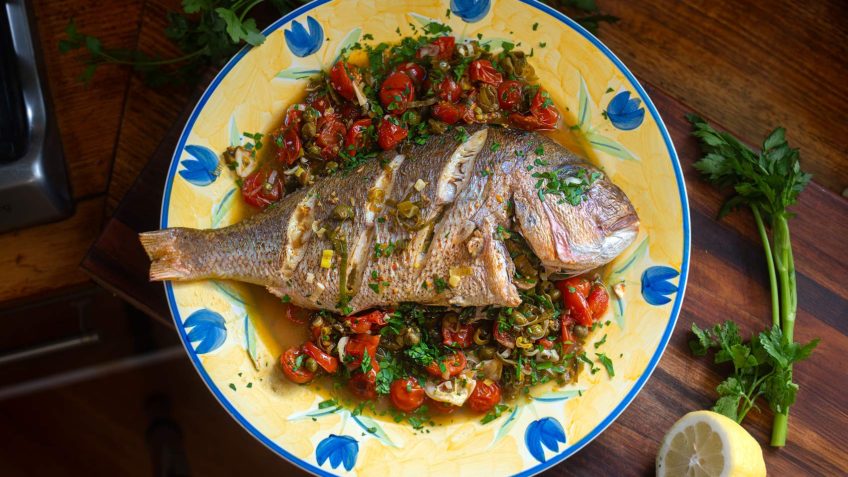 Mediterranean Baked Snapper Recipe