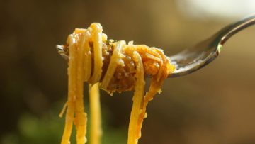 French Onion Pasta with Gruyère Breadcrumbs