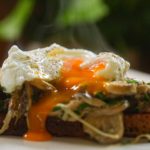 Creamy Mushrooms on Sourdough Toast with Poached Eggs