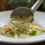 A Cheesy Broccoli Chicken Soup Recipe You Can’t Resist