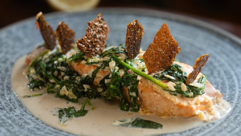 A French-inspired salmon dish