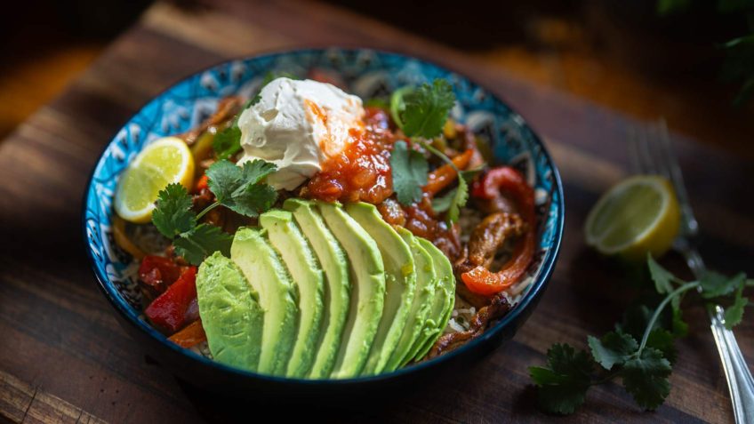 Sheet Pan Chicken Fajita Bowls