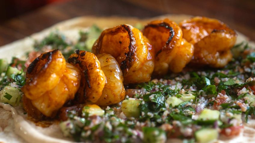 Hot-Honey Harissa Shrimp