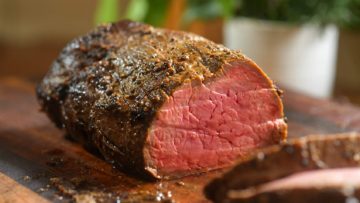 Pepper Crusted Garlic Beef Tenderloin