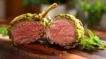 Pistachio-Herb Crusted Rack of Lamb