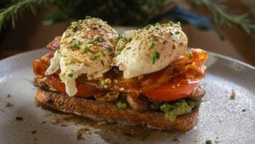 Brown Butter Poached Eggs with Avocado