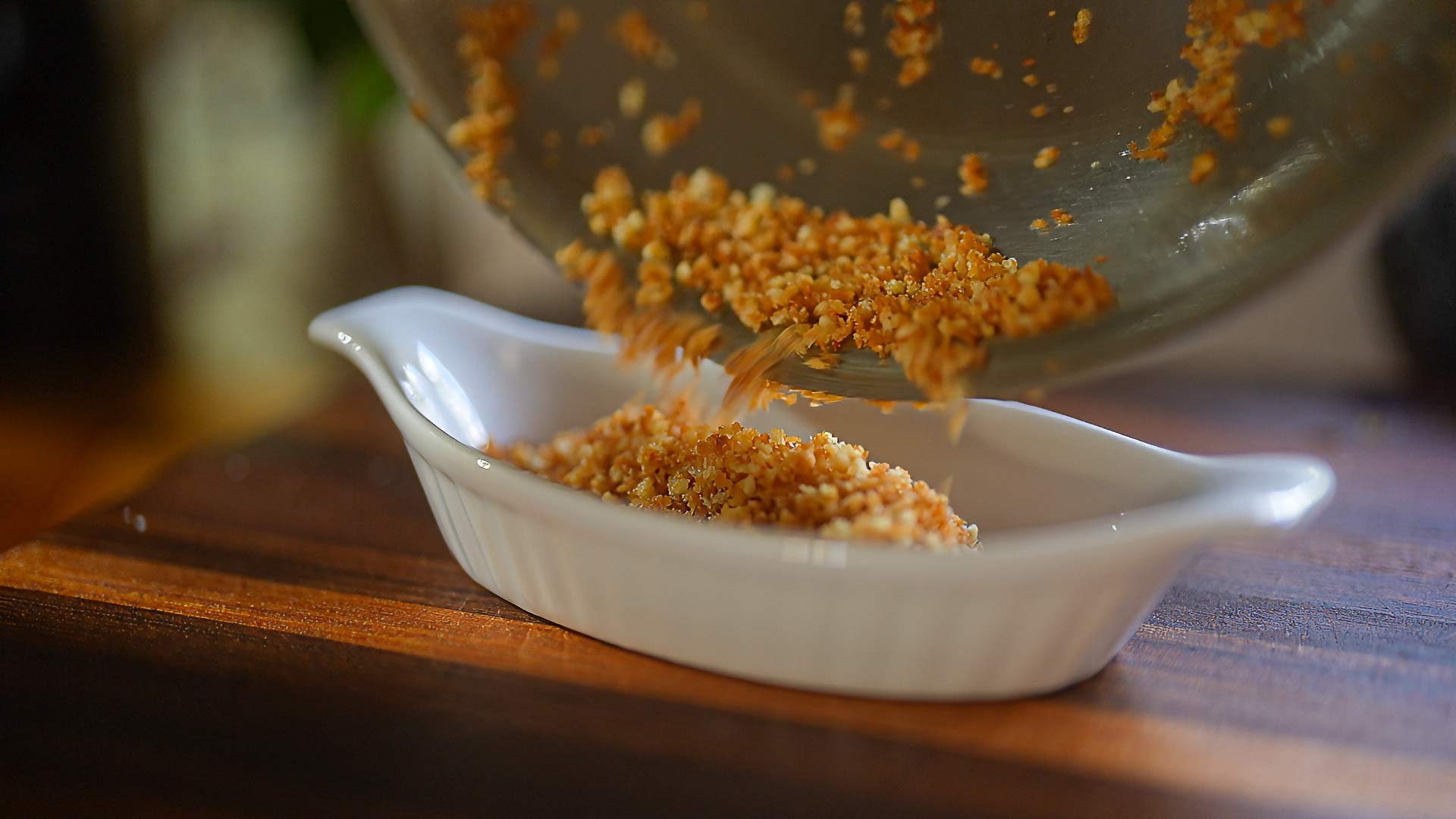 Fried panko breadcrumbs